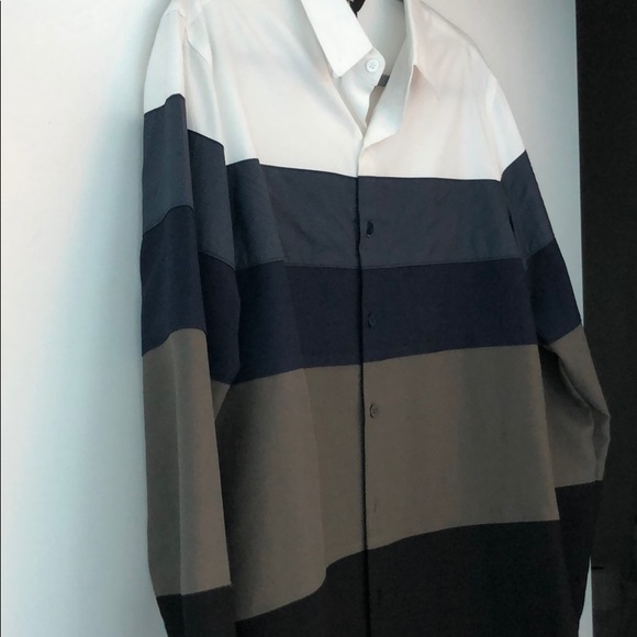 General Idea Button Down White bla navy green - Picture 3 of 3